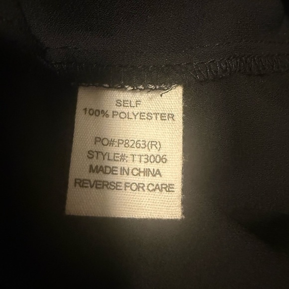 Timing Black Long Sleeve Notched Collar Button Down Fringe Shirt - Picture 5 of 9